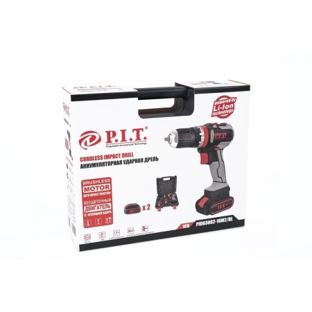 Шуруповерт бесщеточный P.I.T. PID03002-16М2/BL 2скорости, 2аккумулятора,1450об/мин, 16В, 1,5А*ч