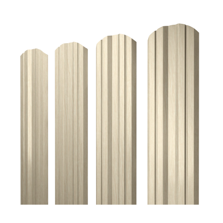 Штакетник Twin фигурный 0,45 Print Elite Milky Wood TwinColor