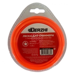 Леска для триммеров звездочка DERZHI 2,4 15м 24015-01