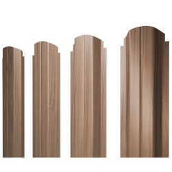 Штакетник П-образный А фигурный 0,45 Print Elite Honey Wood TwinColor