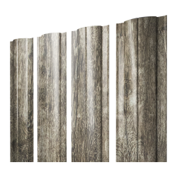 Штакетник Круглый с прямым резом 0,45 Print Elite Nordic Wood TwinColor