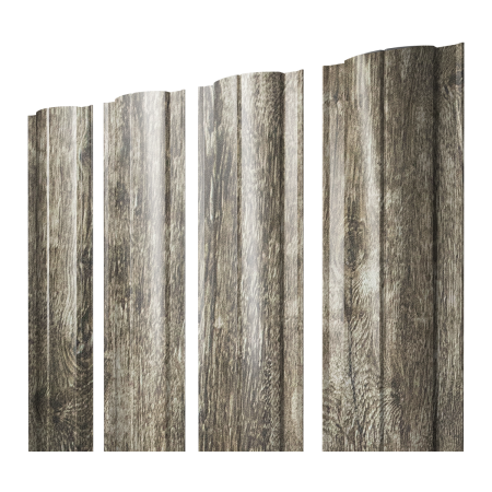 Штакетник Круглый с прямым резом 0,45 Print Elite Nordic Wood TwinColor
