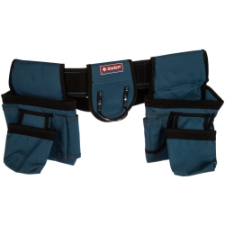 Пояс монтажника ЗУБР ЭКСПЕРТ,держатель для молотка,18 карманов