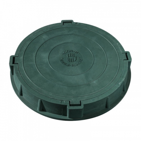 Люк полим/песчан. КРУГЛЫЙ легк. ЗЕЛЕНЫЙ 3т D-575(крышка) D-750(обечайка)