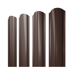 Штакетник Полукруглый Slim фигурный 0,5 Drap RAL 8017 шоколад