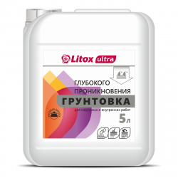 Грунтовка Глубокого проникновения Litox Ultra 5л/5,5кг (для нар. и внутр.работ) ЛИТОКС