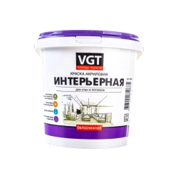 VGT Белоснежная краска ВД-АК 2180 интерьерная влагостойка 1,5 кг 18643