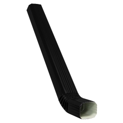 Труба прямоугольная с коленом 3м Vortex RAL 9005 Matt