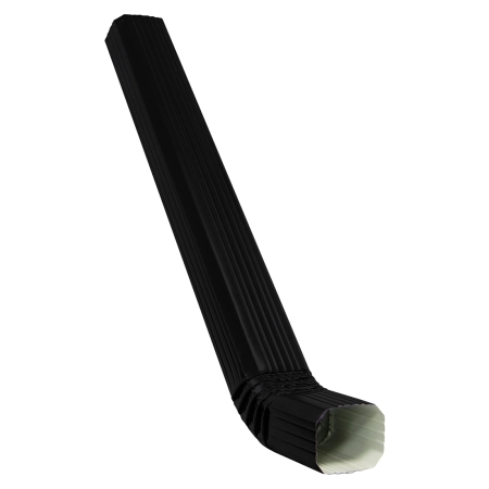 Труба прямоугольная с коленом 3м Vortex RAL 9005 Matt