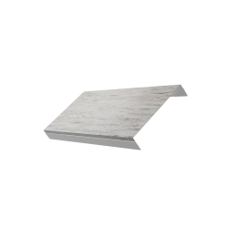 Ламель обратная 150 забора жалюзи Texas 0,45 Print Elite с пленкой Snow Wood TwinColor