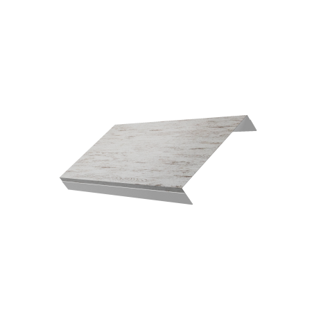 Ламель обратная 150 забора жалюзи Texas 0,45 Print Elite с пленкой Snow Wood TwinColor