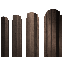Штакетник П-образный А фигурный 0,45 Print Premium Almond Wood Fresh
