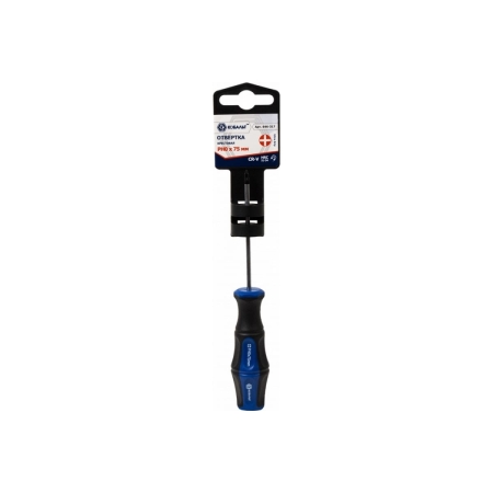 Отвертка крестовая Ultra Grip КОБАЛЬТ PH-0 х 75 мм CR-V, двухкомпонентная рукоятка