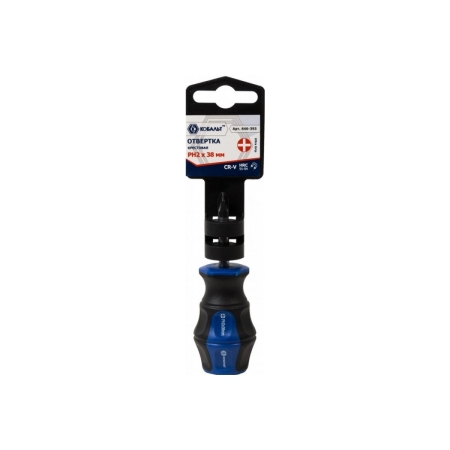 Отвертка крестовая Ultra Grip КОБАЛЬТ PH-2 х 38 мм CR-V, двухкомпонентная рукоятка