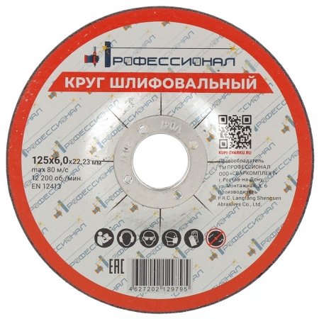 Круг шлифовальный ПРОФЕССИОНАЛ 125*6,0  12560