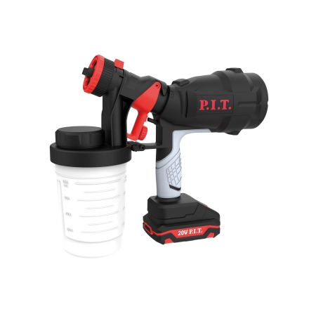 Краскораспылитель аккумуляторный P.I.T. PSG20H-900A SOLO (20В,700мл/мин,емк,900мл,давл 0,1-0,2 бар)