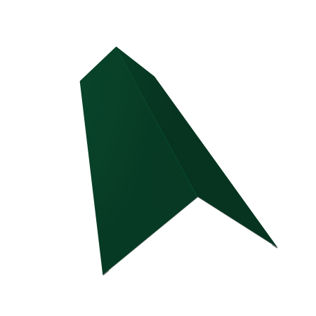 Конёк прямоугольный 2 м Ral 6005 (145*145) (Зеленый мох) 0,45 мм