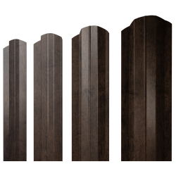 Штакетник М-образный B фигурный 0,45 Print Elite Antique Wood TwinColor