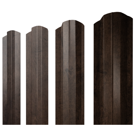 Штакетник М-образный B фигурный 0,45 Print Elite Antique Wood TwinColor
