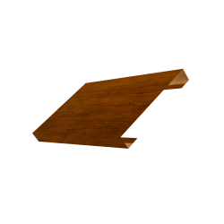 Ламель лицевая 150 забора жалюзи Texas 0,45 Print Premium с пленкой Golden Wood Intense FTC