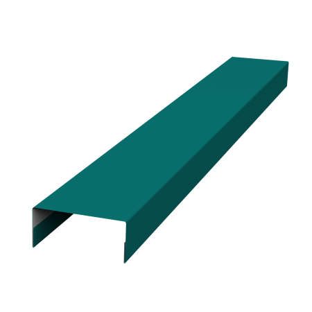 Ламель лицевая 125 забора жалюзи Texas стартовая/финишная для калиток и ворот 0,45 PE RAL 5021