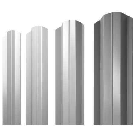 Штакетник М-образный В фигурный 0,45 PE RAL 9003 сигнальный белый