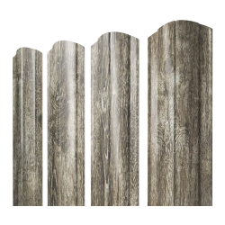 Штакетник Круглый фигурный 0,45 Print Elite Nordic Wood TwinColor