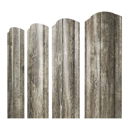 Штакетник Круглый фигурный 0,45 Print Elite Nordic Wood TwinColor