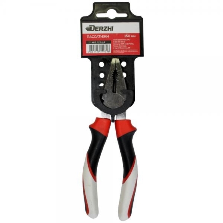 Плоскогубцы DERZHI 150/160мм трехкомпонентная рукоять 727-1-6
