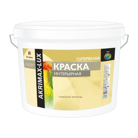 Akrimax-lux Краска интерьерная СУПЕРбел. 3кг.