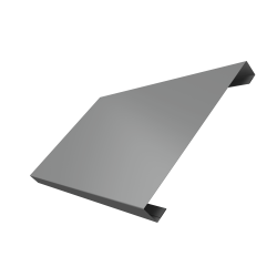 Ламель лицевая 200 забора жалюзи Texas 0,5 Satin с пленкой RAL 9006 бело-алюминиевый