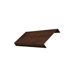 Ламель обратная 125 забора жалюзи Texas 0,45 Print-Double Premium с пленкой Cherry Wood Dark F