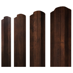 Штакетник М-образный B фигурный 0,45 Print Premium Cherry Wood Dark FTC