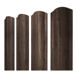 Штакетник Круглый фигурный 0,45 Print Premium Almond Wood Fresh