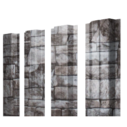 Штакетник П-образный A с прямым резом 0,45 Print Elite Fine Stone TwinColor