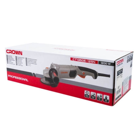 УШМ (болгарка)  CROWN CT13506-125N-(Фиксация пуска) 1200Вт, 125мм