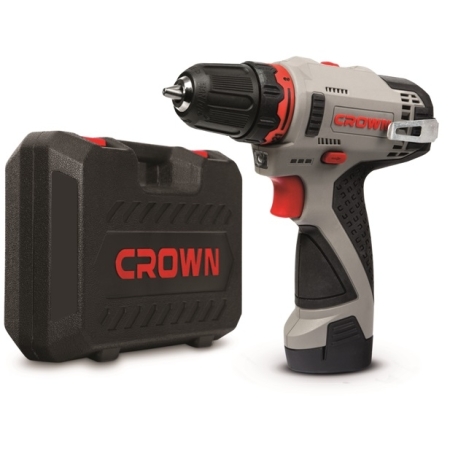 Аккумуляторный шуруповерт CROWN СТ21072HX-2 BMC 2скорости, 2аккумулятора, 1250об/мин, 12В