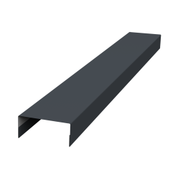 Ламель лицевая 125 забора жалюзи Texas стартовая/финишная для калиток и ворот 0,5 Drap TX RAL 7024