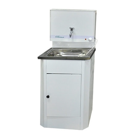 Умывальник Весна без ЭВН (тумба,нерж.пластмас. 40*50, 17л)белый