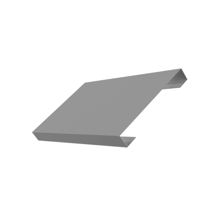 Ламель лицевая 150 забора жалюзи Texas 0,45 PE с пленкой RAL 9006 бело-алюминиевый