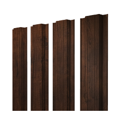 Штакетник Прямоугольный с прямым резом 0,45 Print-Double Premium Cherry Wood Dark F
