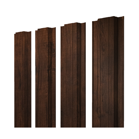Штакетник Прямоугольный с прямым резом 0,45 Print-Double Premium Cherry Wood Dark F