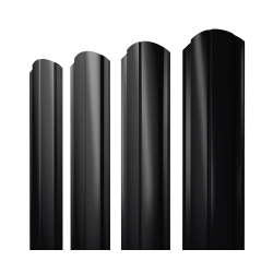 Штакетник Полукруглый Slim фигурный 0,5 Drap RAL 9005 черный