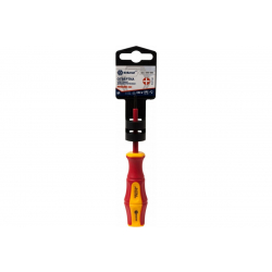 Отвертка крестовая диэлектрическая КОБАЛЬТ Ultra Grip PH-0 х 60 мм CR-V, двухкомпонентная рукоятка