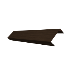 Ламель обратная 50 забора жалюзи Texas 0,45 Print Elite с пленкой Coffee Wood TwinColor