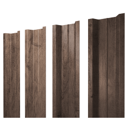 Штакетник П-образный В с прямым резом 0,45 Print Premium Almond Wood Fresh