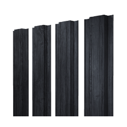 Штакетник Прямоугольный с прямым резом 0,45 Print Premium Grey Wood TwinColor