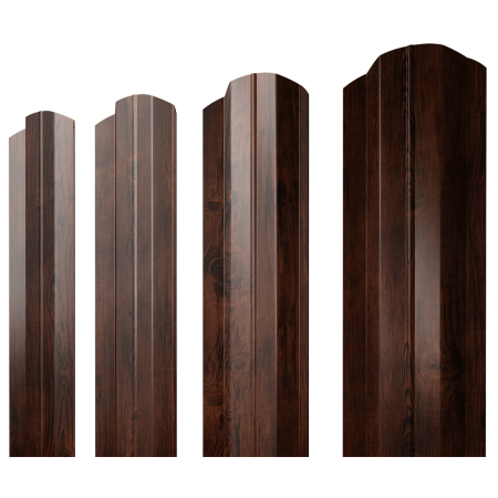 Штакетник М-образный B фигурный 0,45 Print Elite Cherry Wood TwinColor