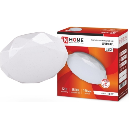 Светильник светодиодный DECO ДАЙМОНД HOME 18Вт, 230В, 6500К, 1170 лм, 230мм