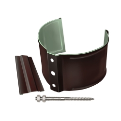 Кронштейн трубы на кирпич полукруглый Optima 125мм RAL 8017 Matt